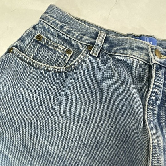 B.E. Blues Vintage Light Wash Denim High Rise Waist Mom Jean Shorts 15/16 31” - Picture 3 of 10